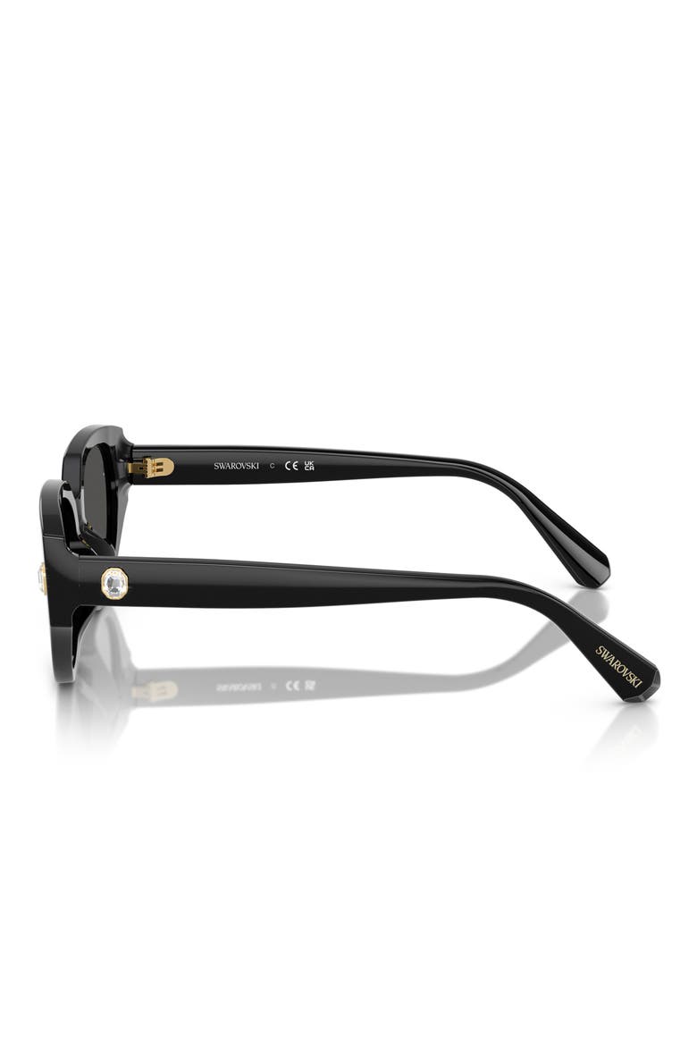 54mm Butterfly Sunglasses, Alternate, color, BLACK
