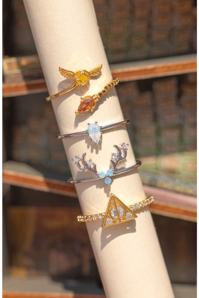 Harry Potter™ Golden Snitch Bypass Ring, Alternate, color, GOLD