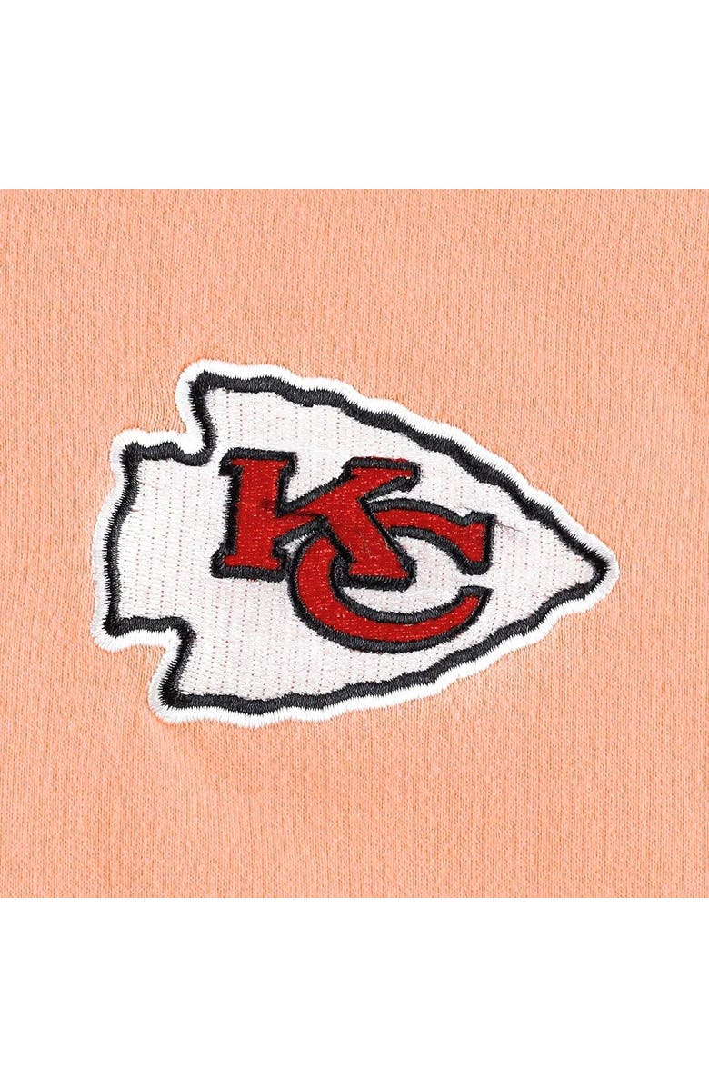 DKNY SPORT Women's DKNY Sport White Las Vegas Raiders Lily V-Neck Pullover Sweatshirt, Alternate, color, Coral