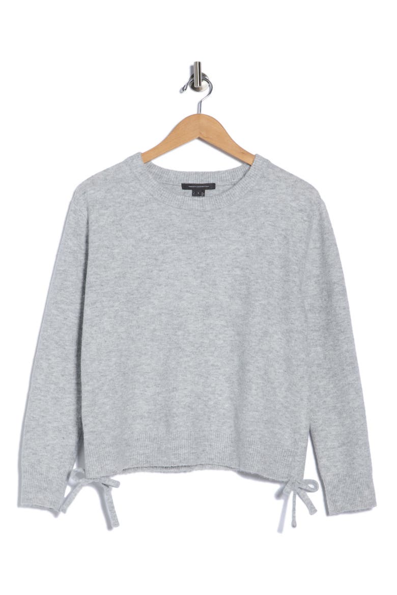 Side Drawstring Tie Sweater, Alternate, color, LIGHT GREY