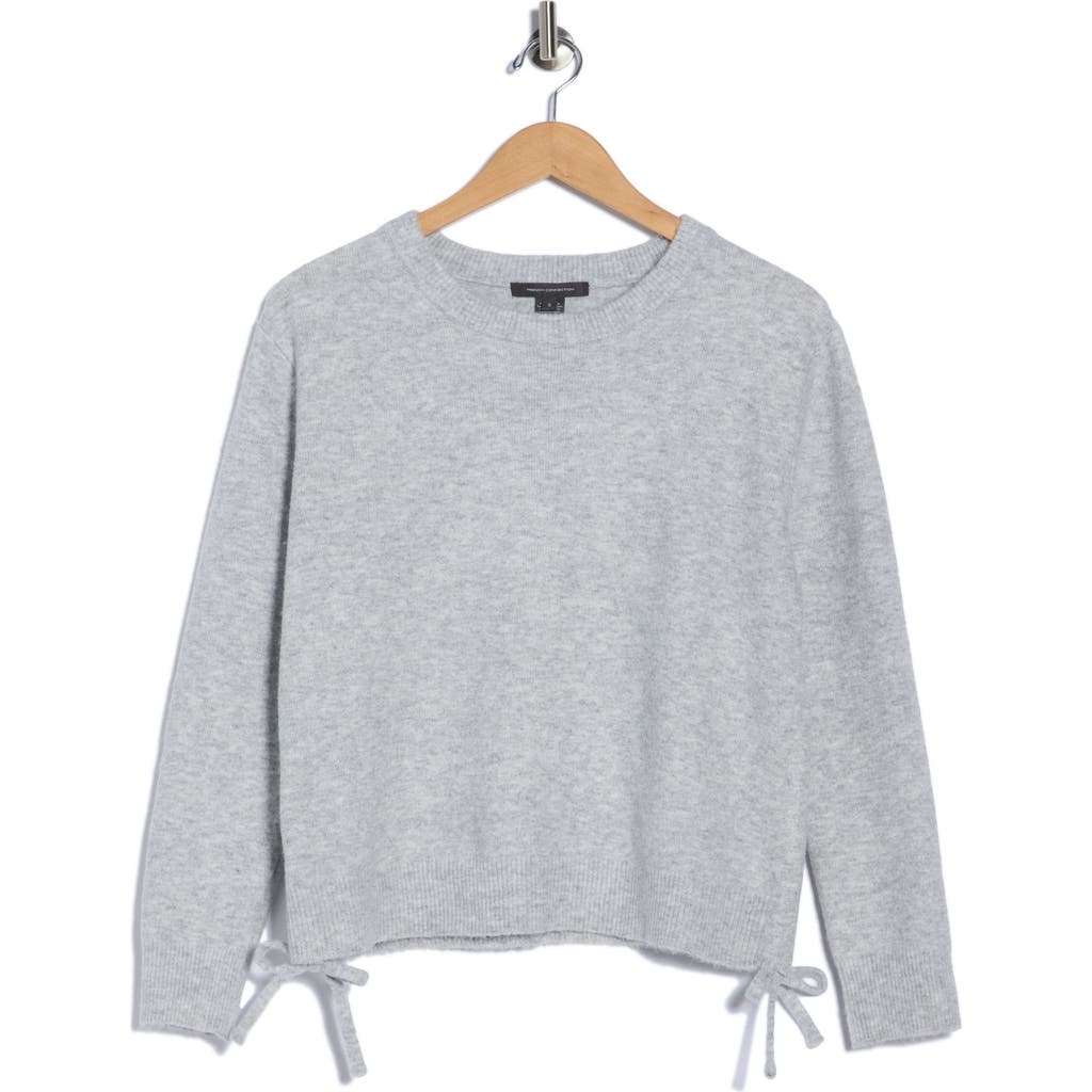 French Connection Side Drawstring Tie Sweater In Gray