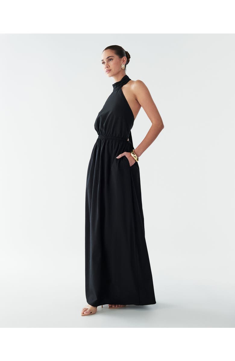 BWLDR Fay Linen Maxi, Alternate, color, Black