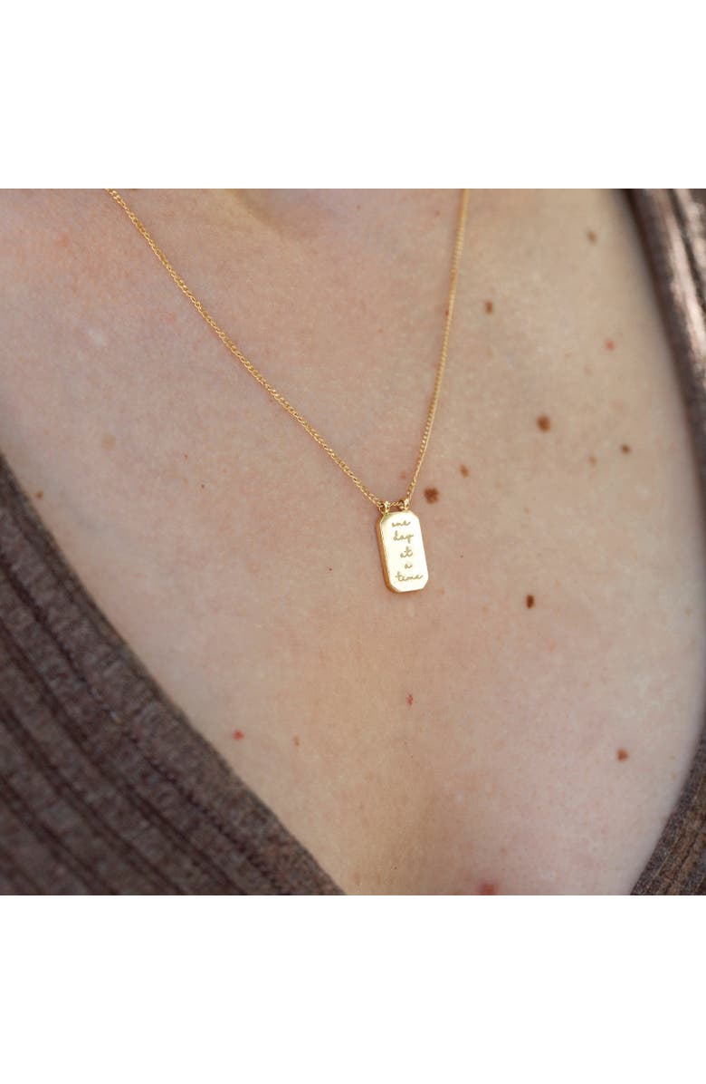Mantra One Day At A Time - Necklace, Alternate, color, Yellow Gold