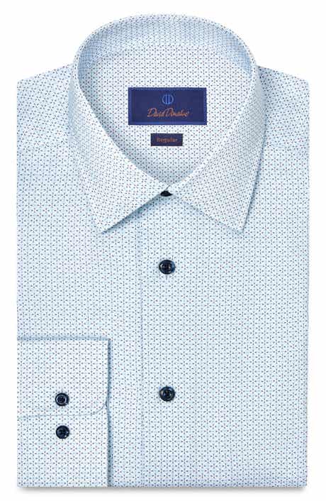 Regular Fit Geometric Print Cotton Dress Shirt