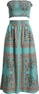 Cleobella Scarf Print Cotton & Linen Tube Top & Maxi Skirt Set