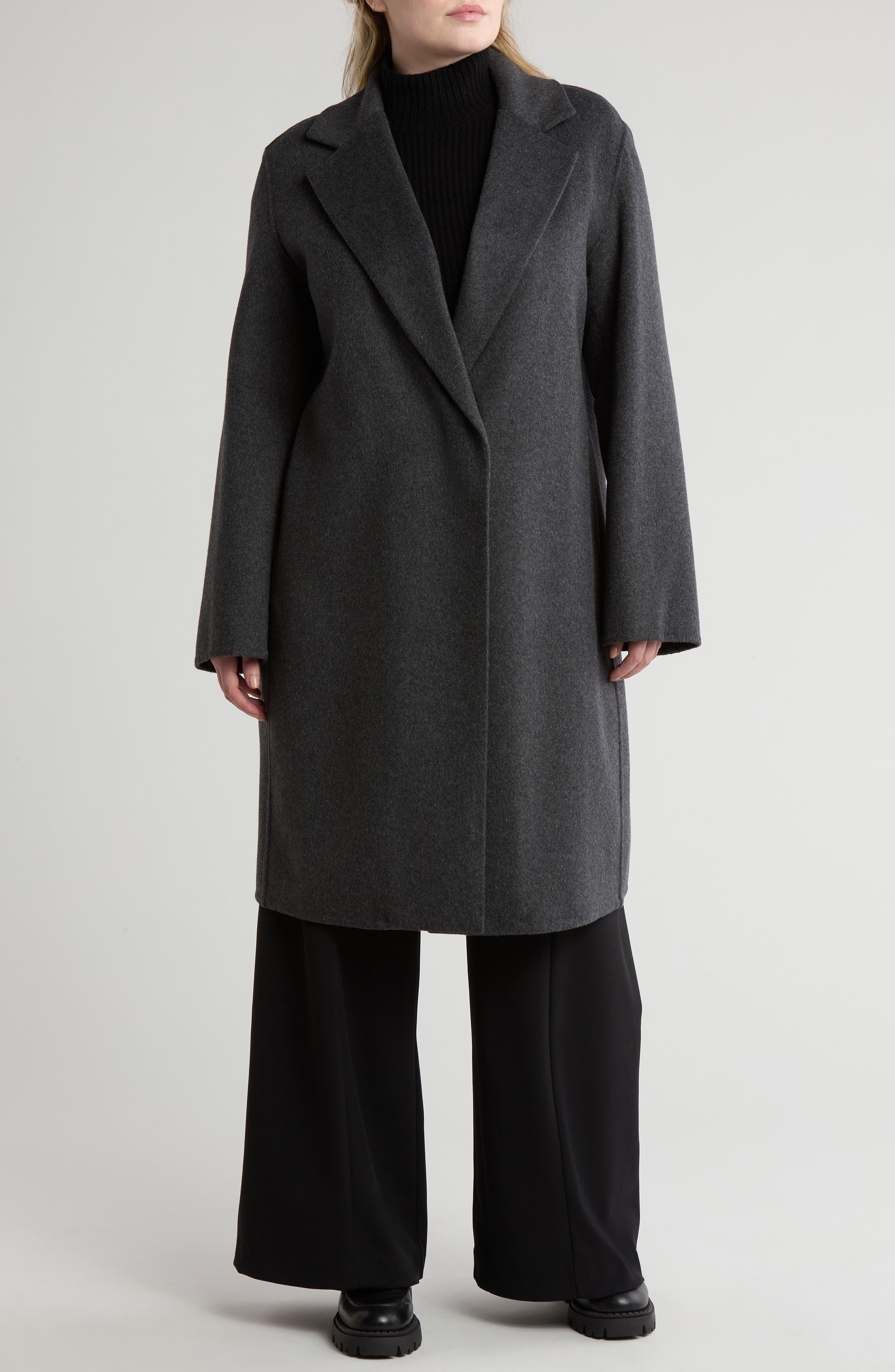 Vince Classic Straight Wool Blend Coat