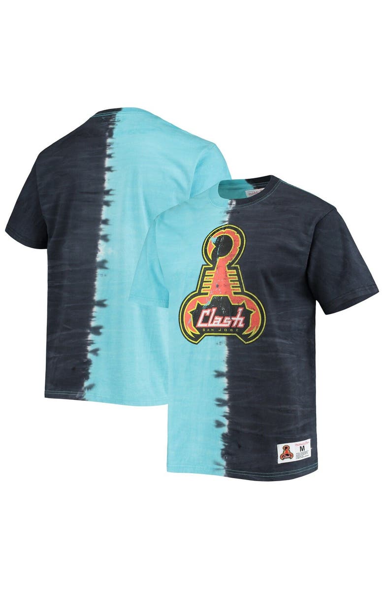 Mitchell & Ness Men's Mitchell & Ness Blue San Jose Clash Vertical Tie-Dye Top, Main, color, Blue