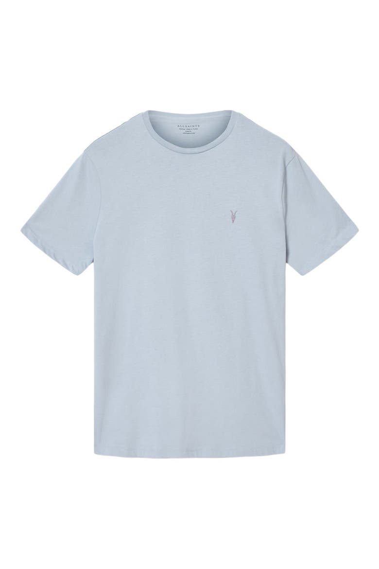 Brace Cotton T-Shirt, Alternate, color, MISTY BLUE