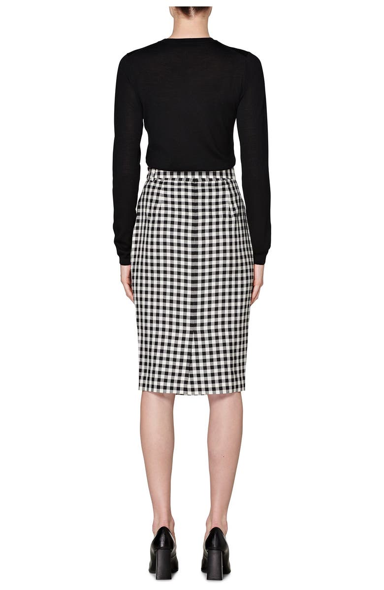 SUISTUDIO Darell Belted Gingham Pencil Skirt, Alternate, color, 