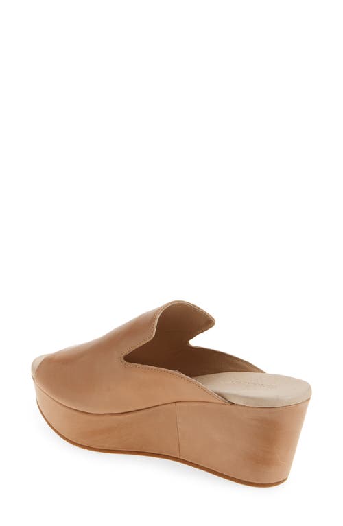 Chocolat Blu Whisper Platform Wedge Sandal In Sand Leather