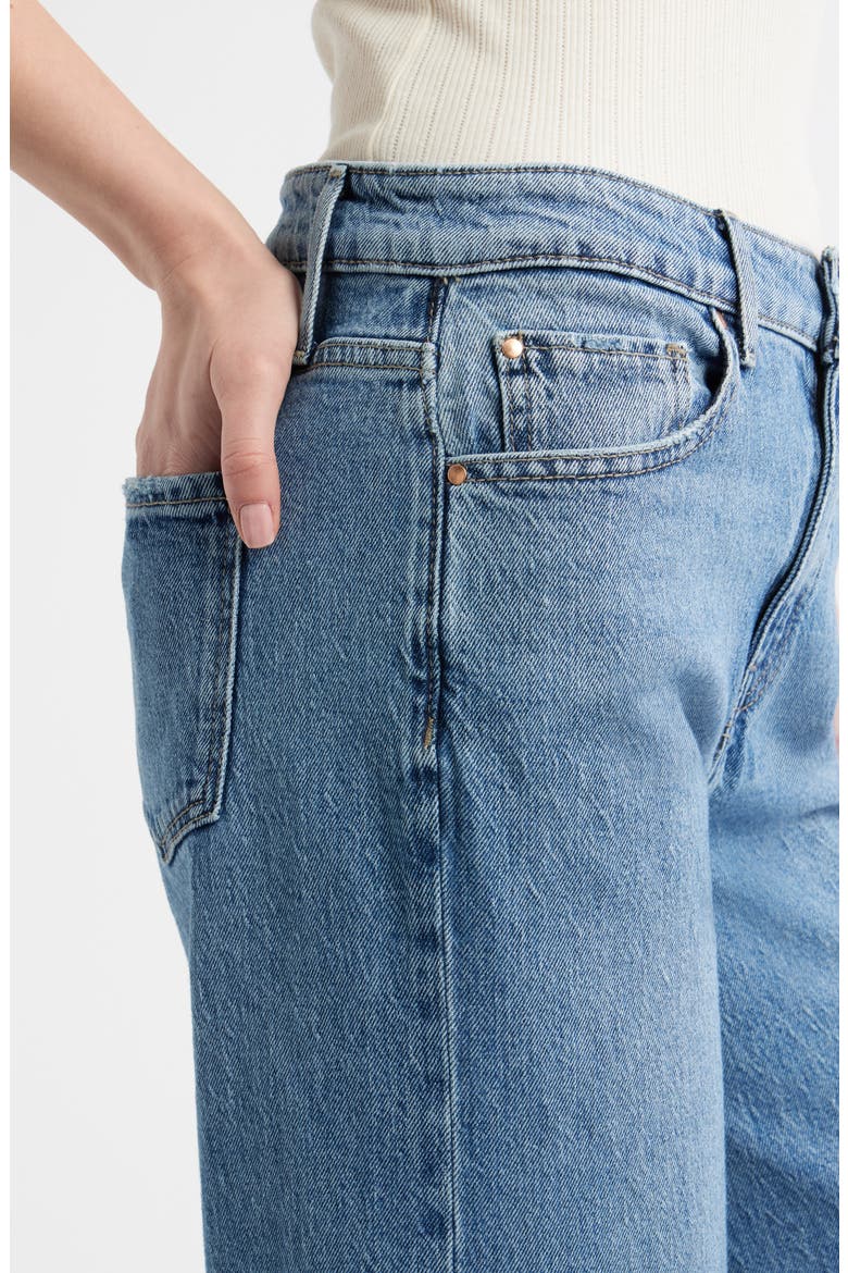 High Waist Wide Leg Jeans, Alternate, color, MEDIUM WASH