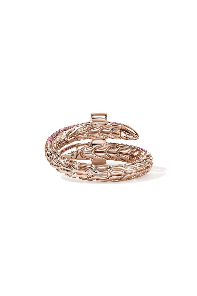 Artisan Series 18k Rose Gold Pink Sapphire & Diamond Spear Ring, Alternate, color, GOLD