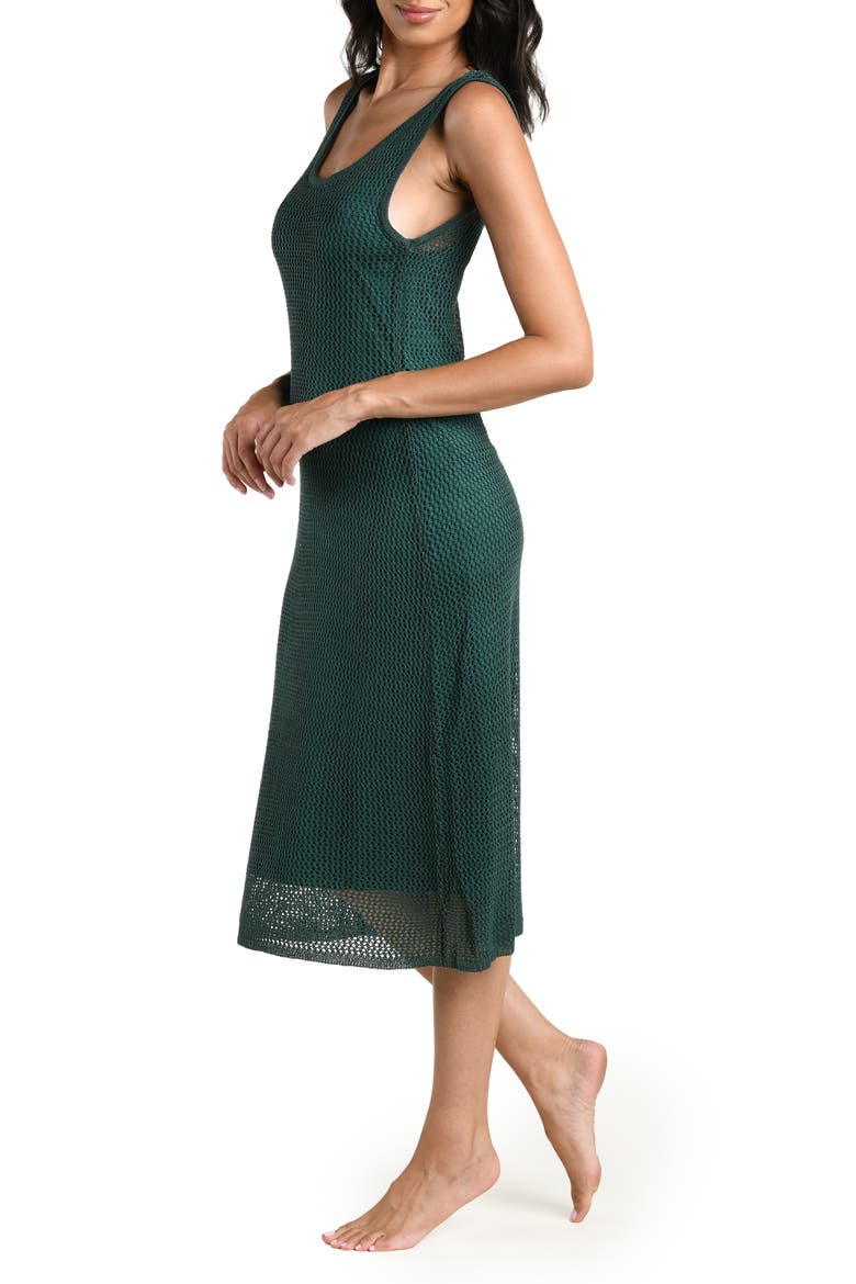 Salted Stitch Crochet Midi Cover-Up Dress, Alternate, color, JUNGLE