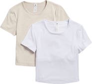 YOGALICIOUS 2-Pack Tara Heavenly Rib Crop T-Shirts