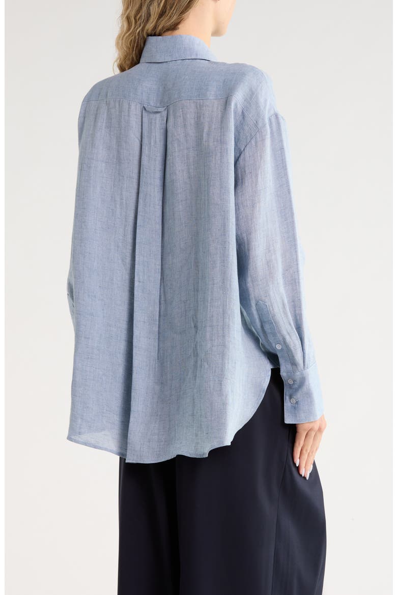 Big Joe Hemp Button-Up Shirt, Alternate, color, LIGHT INDIGO
