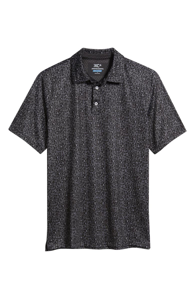 Johnston & Murphy XC+<sup>™</sup> Performance Game Day Polo, Main, color, Black