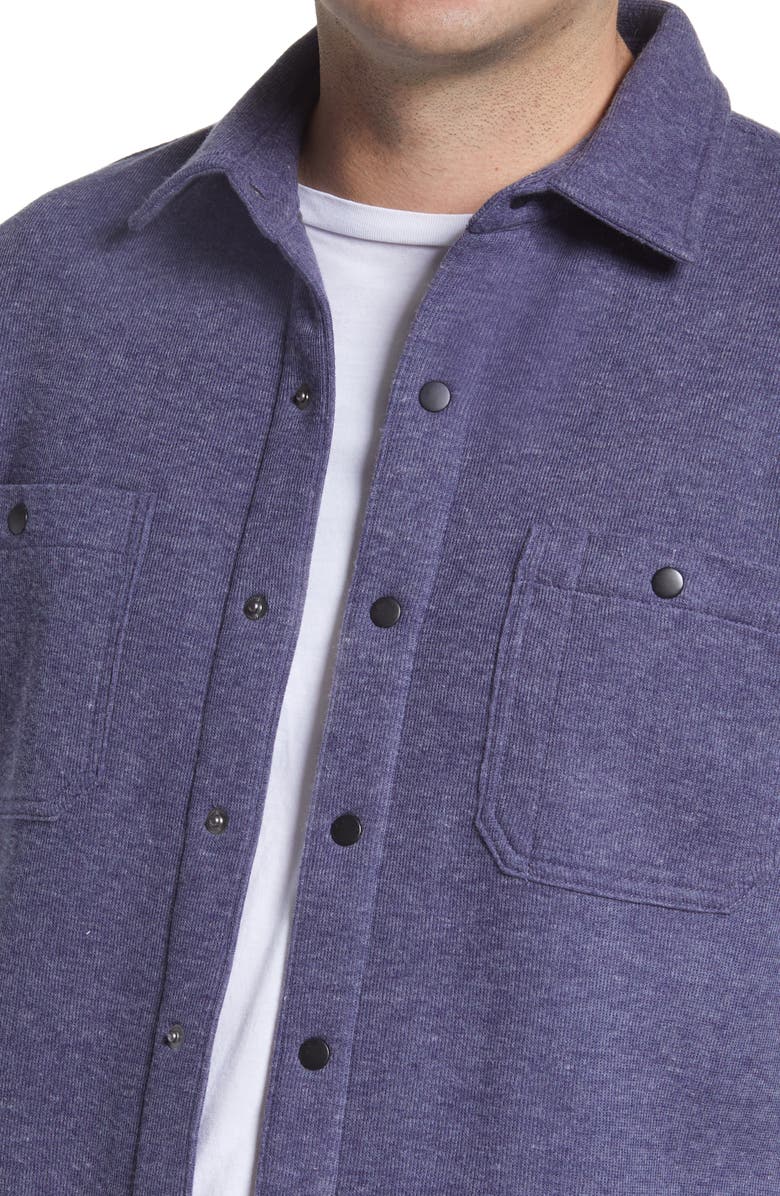 Vintage 1946 Ribbed Cotton Blend Shirt Jacket, Alternate, color, Char Blue Heather