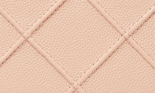 Tory Burch Fleming Soft Caviar Leather Wallet On A Chain In Pink