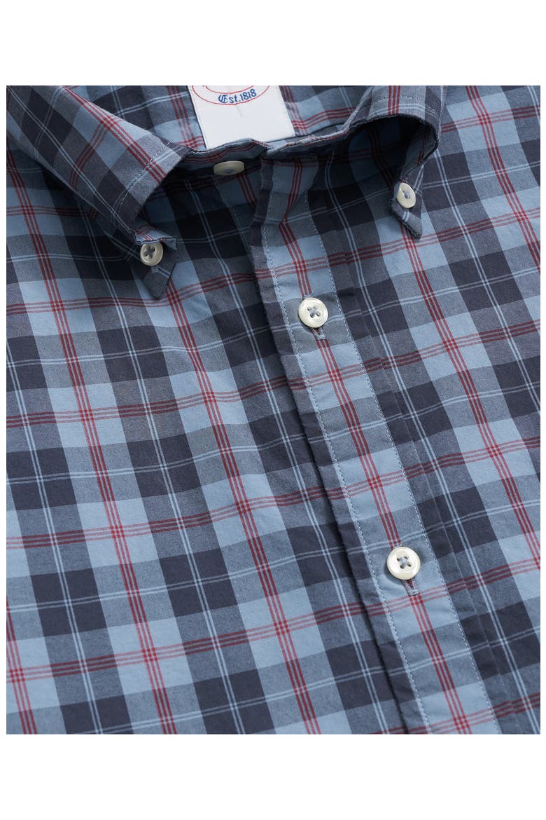 Friday Plaid Cotton Poplin Button-Down Shirt, Alternate, color, BLUESPLAID