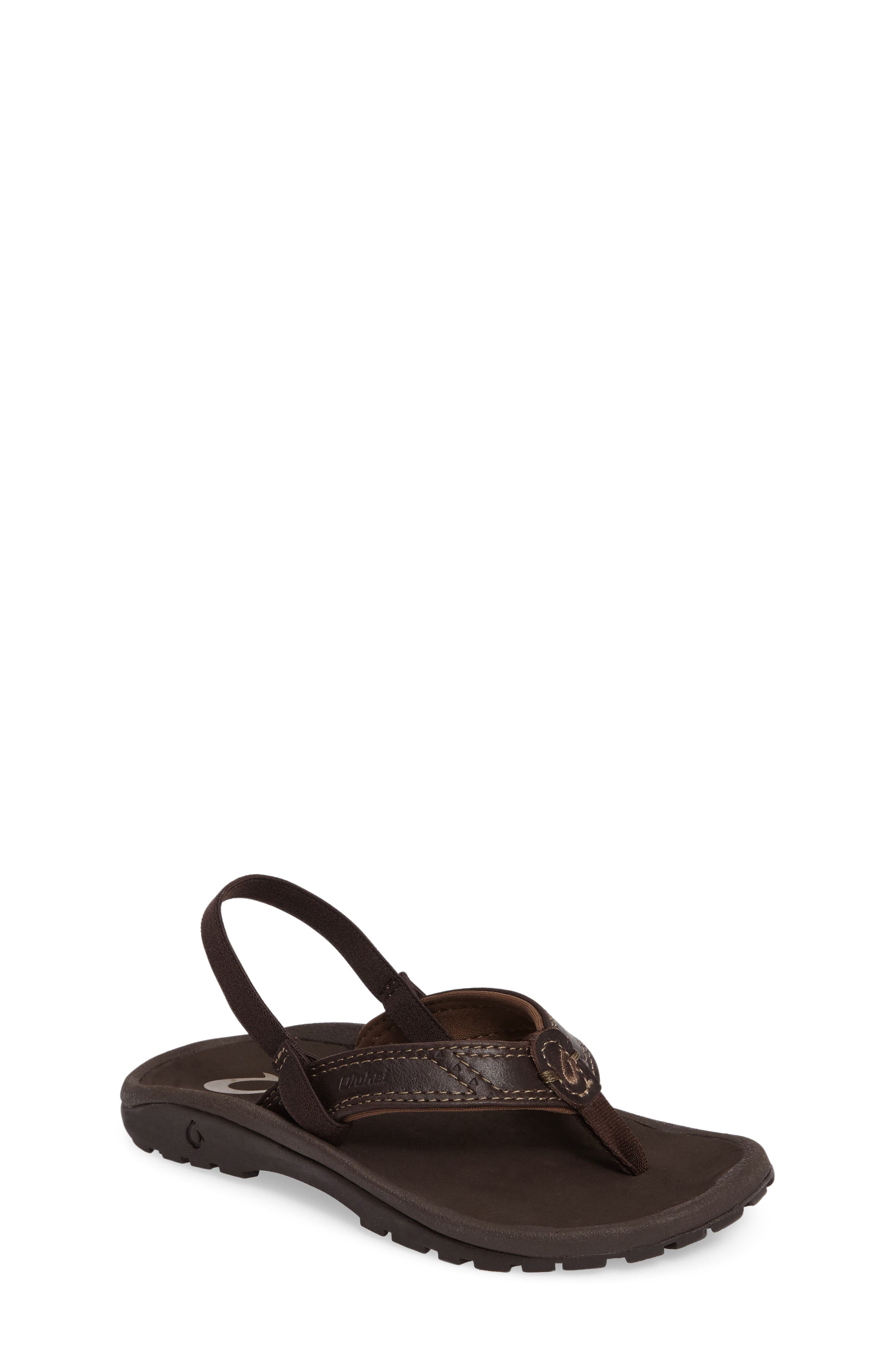 Nui Leather Sandal, Main, color, DARK JAVA/ DARK JAVA