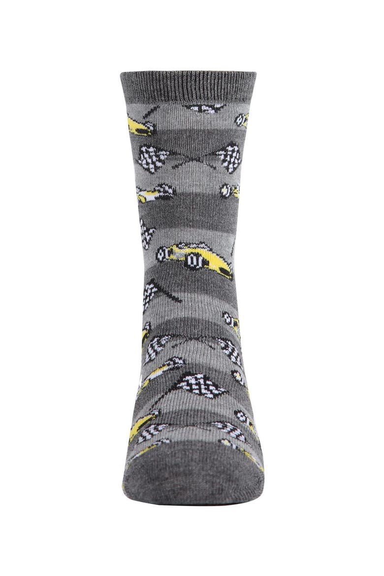 Race Car Crew Socks, Alternate, color, Charcoal