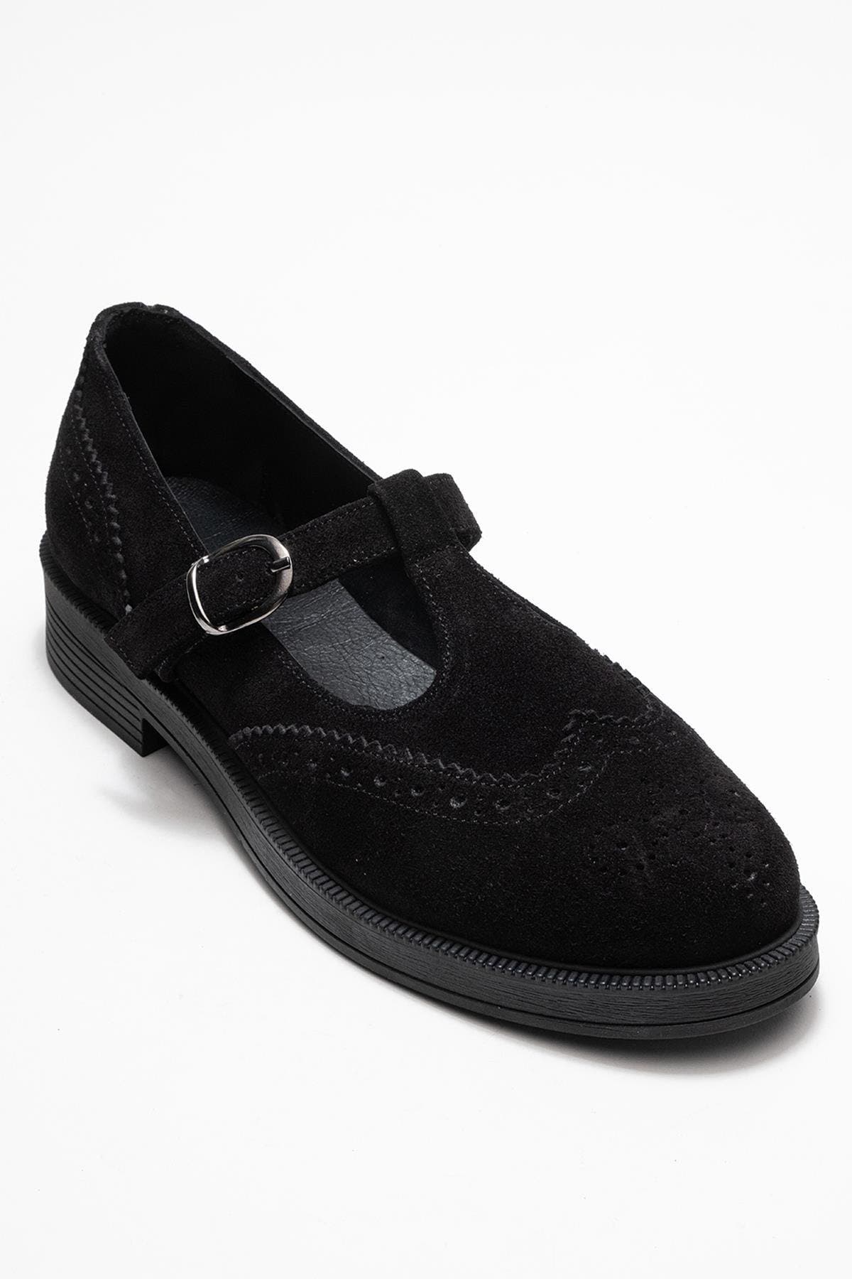Black Suede Leather