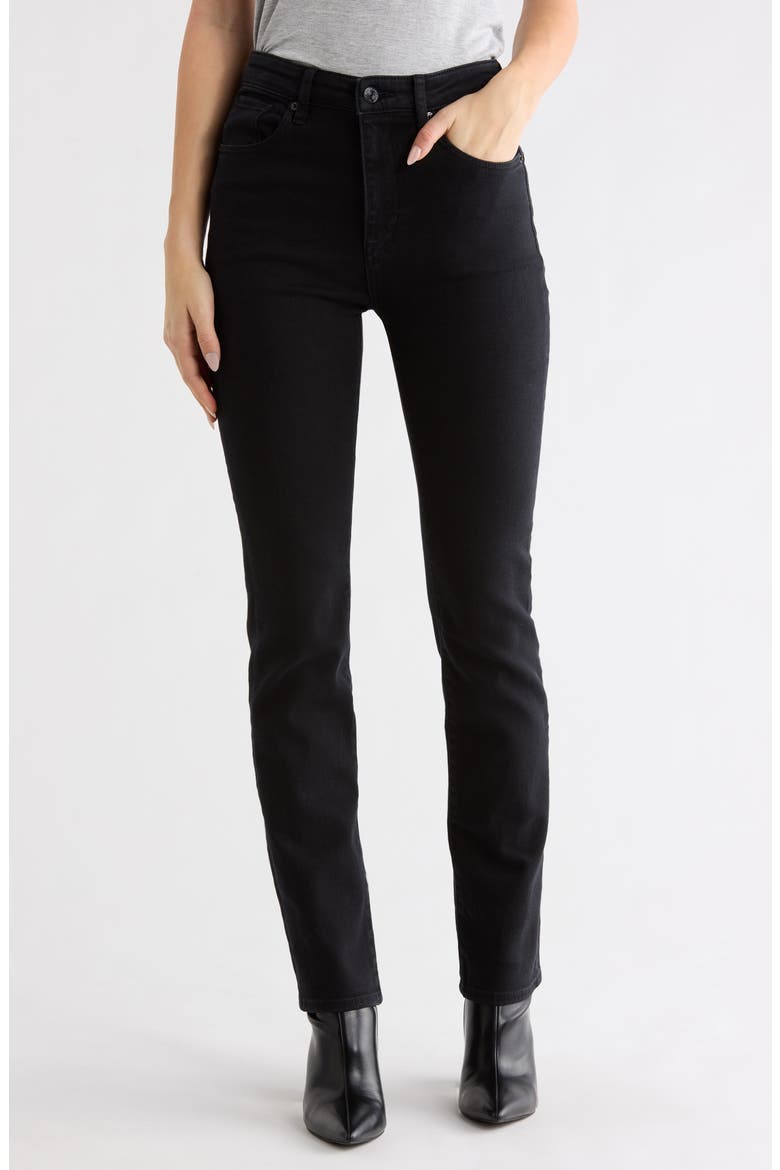 The Pencil Crop High Waist Slim Straight Leg Jeans, Main, color, LEVITATE