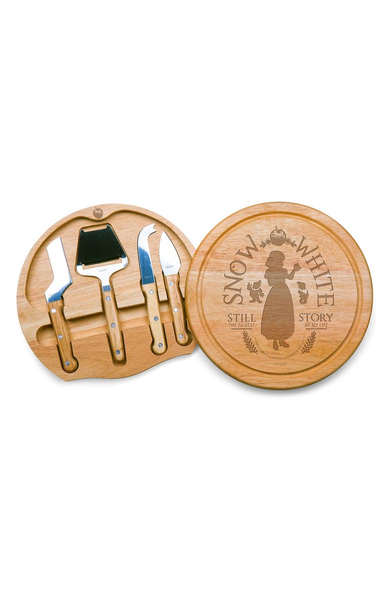 Picnic Time Circo Snow White Cheese Board & Knives Set, Alternate, color, Brown