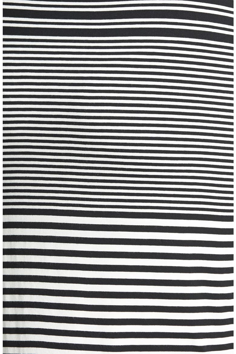 'Adobe Stripe' Midi Tube Skirt, Alternate, color, RICH BLACK