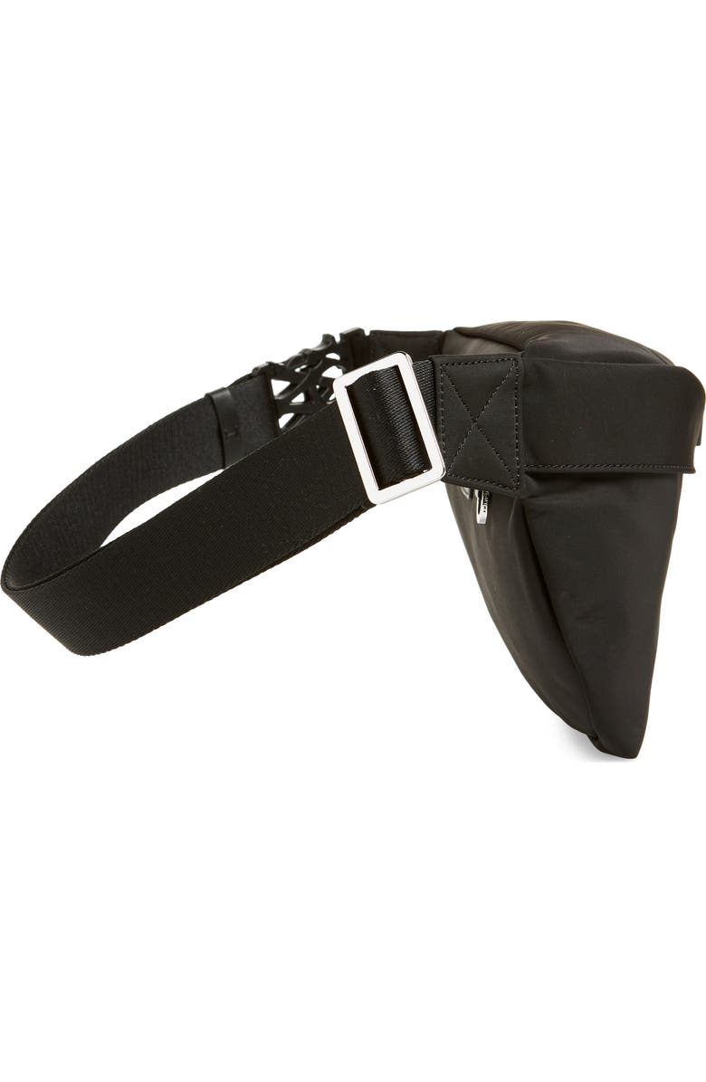 AMIRI Staggered Logo Nylon Belt Bag, Alternate, color, Black