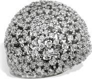 SAVVY CIE JEWELS Sterling Silver Bombay CZ Cluster Ring