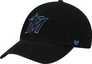 '47 Men's '47 Black Miami Marlins Clean Up Adjustable Hat