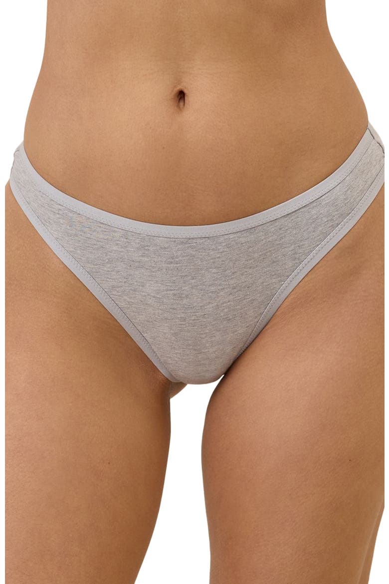 Organic Cotton Everyday Mid Rise Thong 6-Pack, Alternate, color, Cool Neutrals