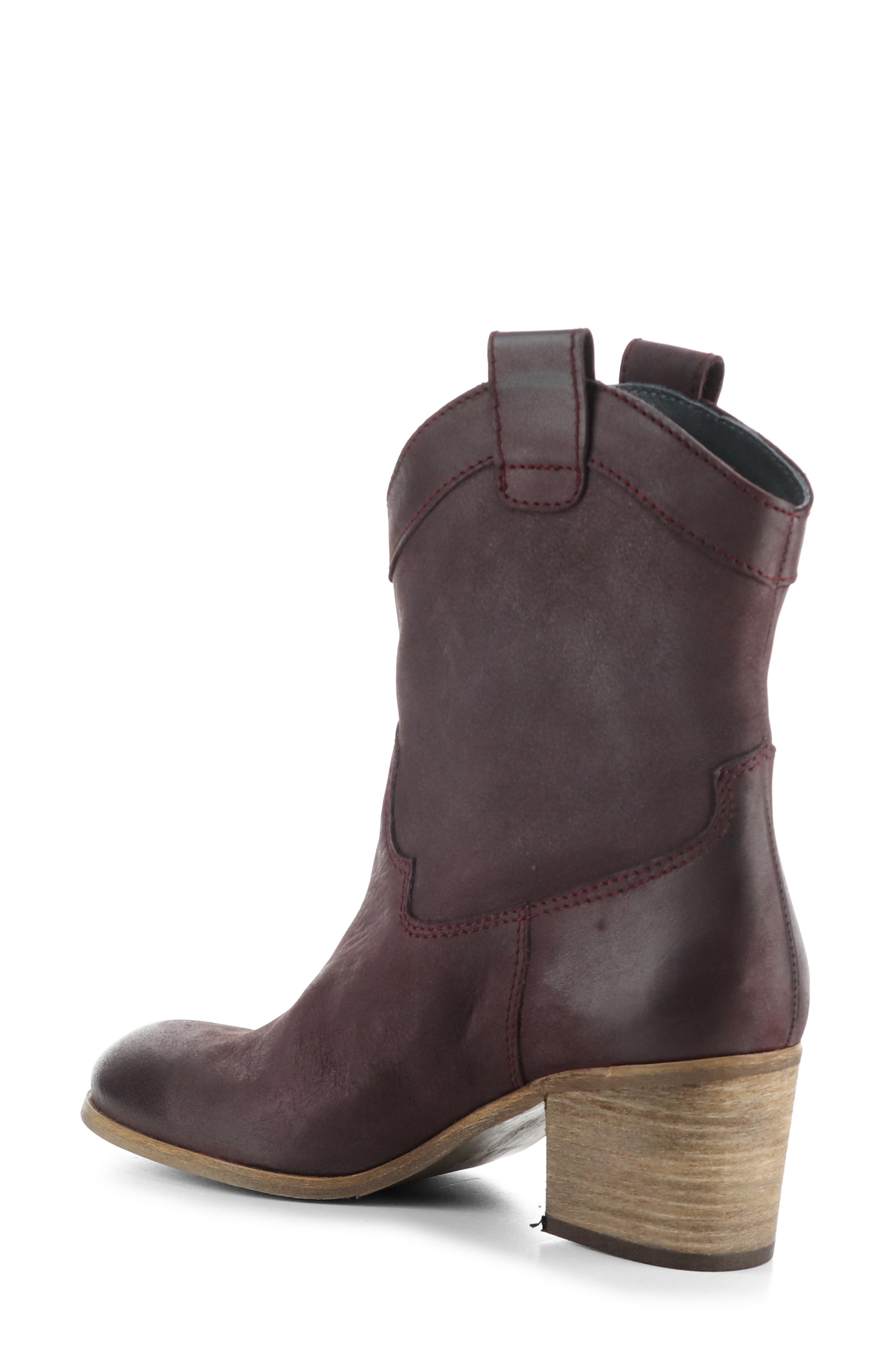 Fly London Daxi Western Boot, Alternate, color, Burgundy Oil Nob