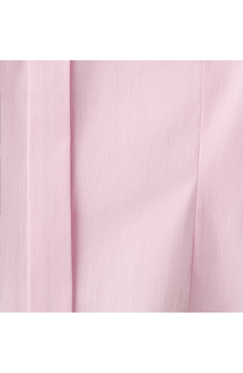 MANGO Featuring Hailey Bieber Gigi Short Sleeve Button-Up Shirt, Alternate, color, Light Pink