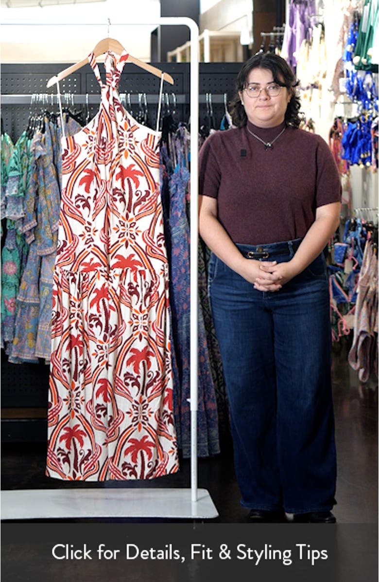 Jordie Print Halter Maxi Dress, sales video thumbnail