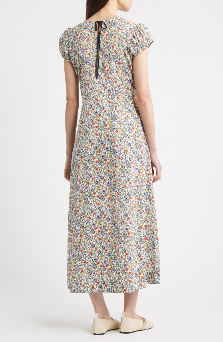 DÔEN Rhodia Floral Midi Dress, Alternate, color, Crme Prairie De Montagne