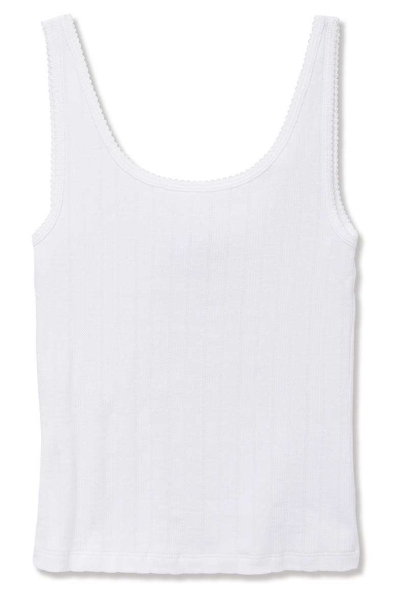 Pima Cotton Pointelle Tank, Alternate, color, WHITE