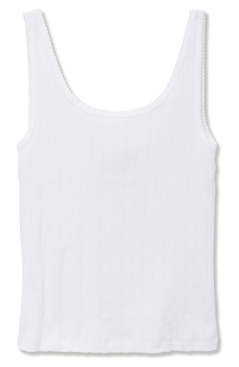 Petite Plume Pima Cotton Pointelle Sleep Tank, Main, color, 