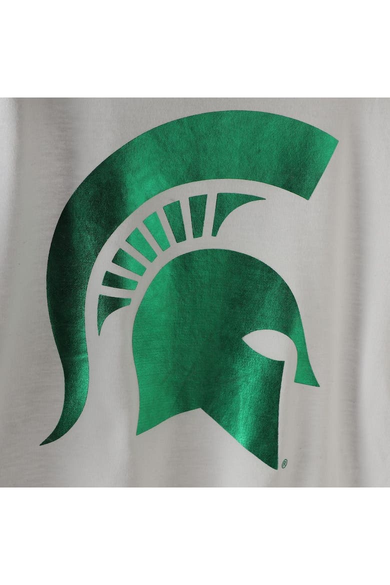 Women's Colosseum White Michigan State Spartans Trey Dolman Long Sleeve T-Shirt, Alternate, color, White
