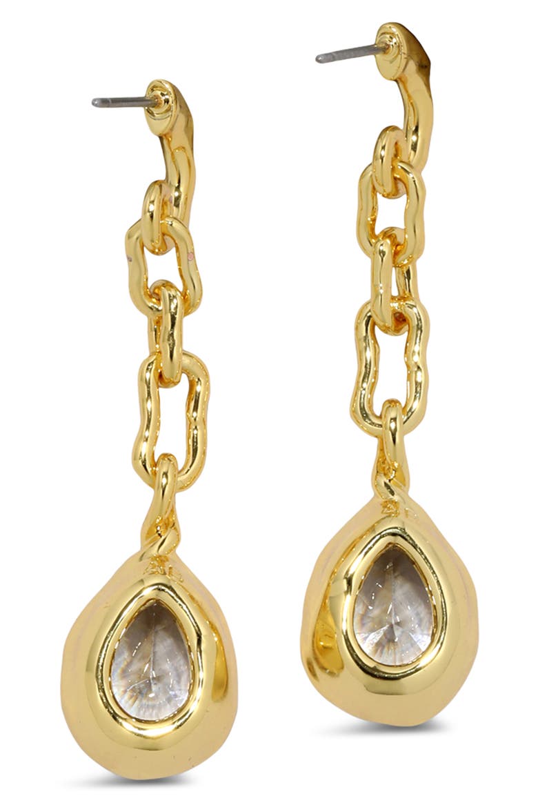 Asterales Link Cubic Zirconia Drop Earrings, Alternate, color, STONES