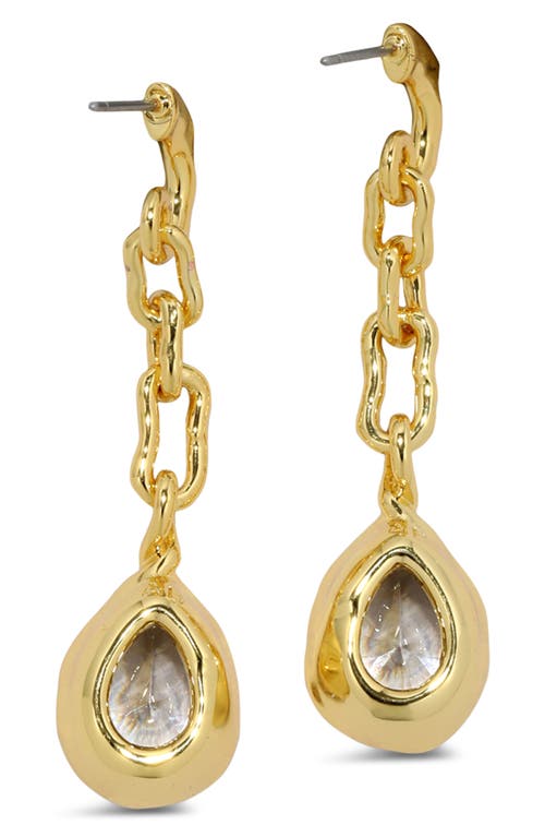 Alexis Bittar Asterales Link Cubic Zirconia Drop Earrings In Gold