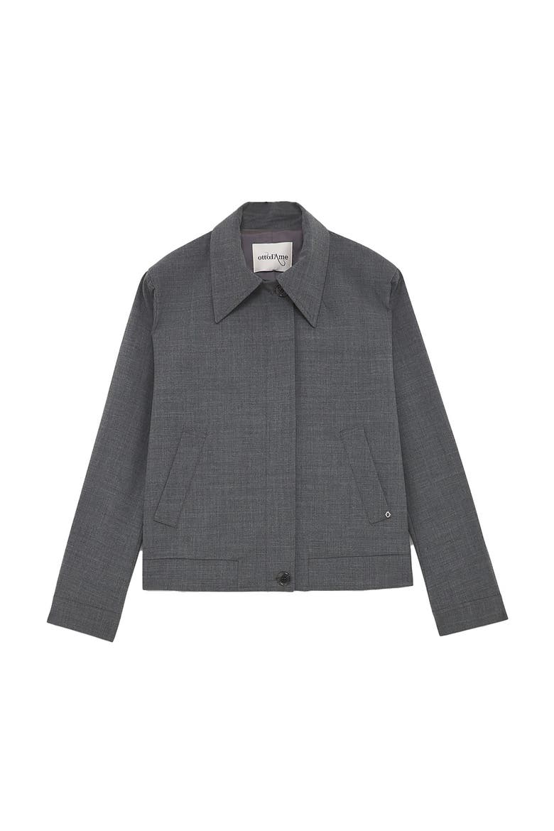 Jacket With Collar, Alternate, color, Grey