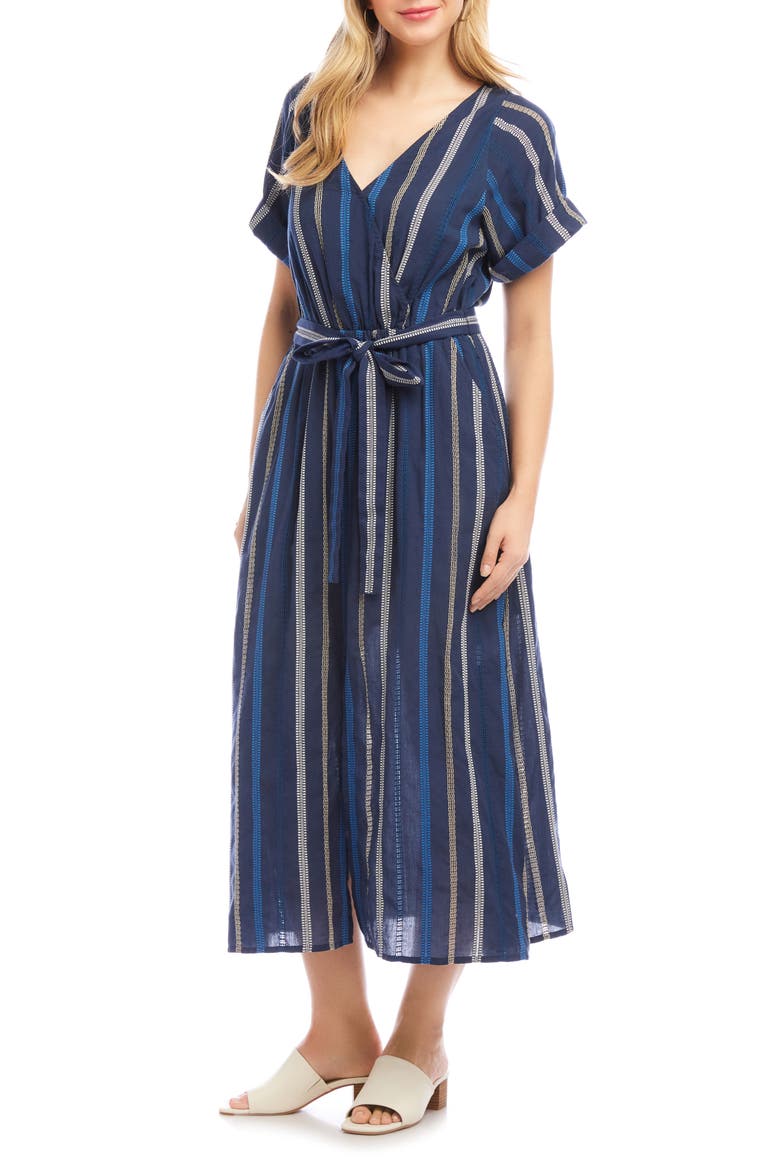 Mixed Embroidered Stripe Cotton Dress, Alternate, color, BLUE MULTI