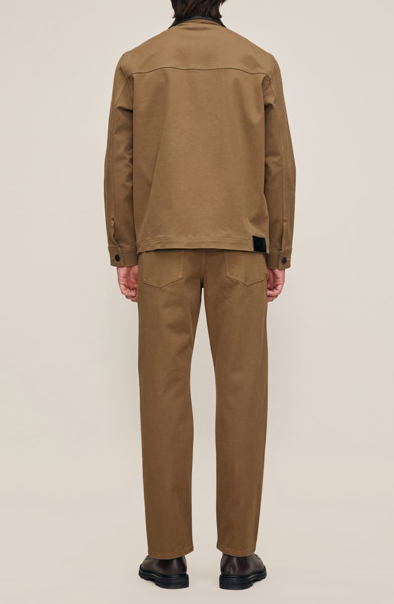 DL1961 Sean Leather Collar Shirt Jacket, Alternate, color, Terrain