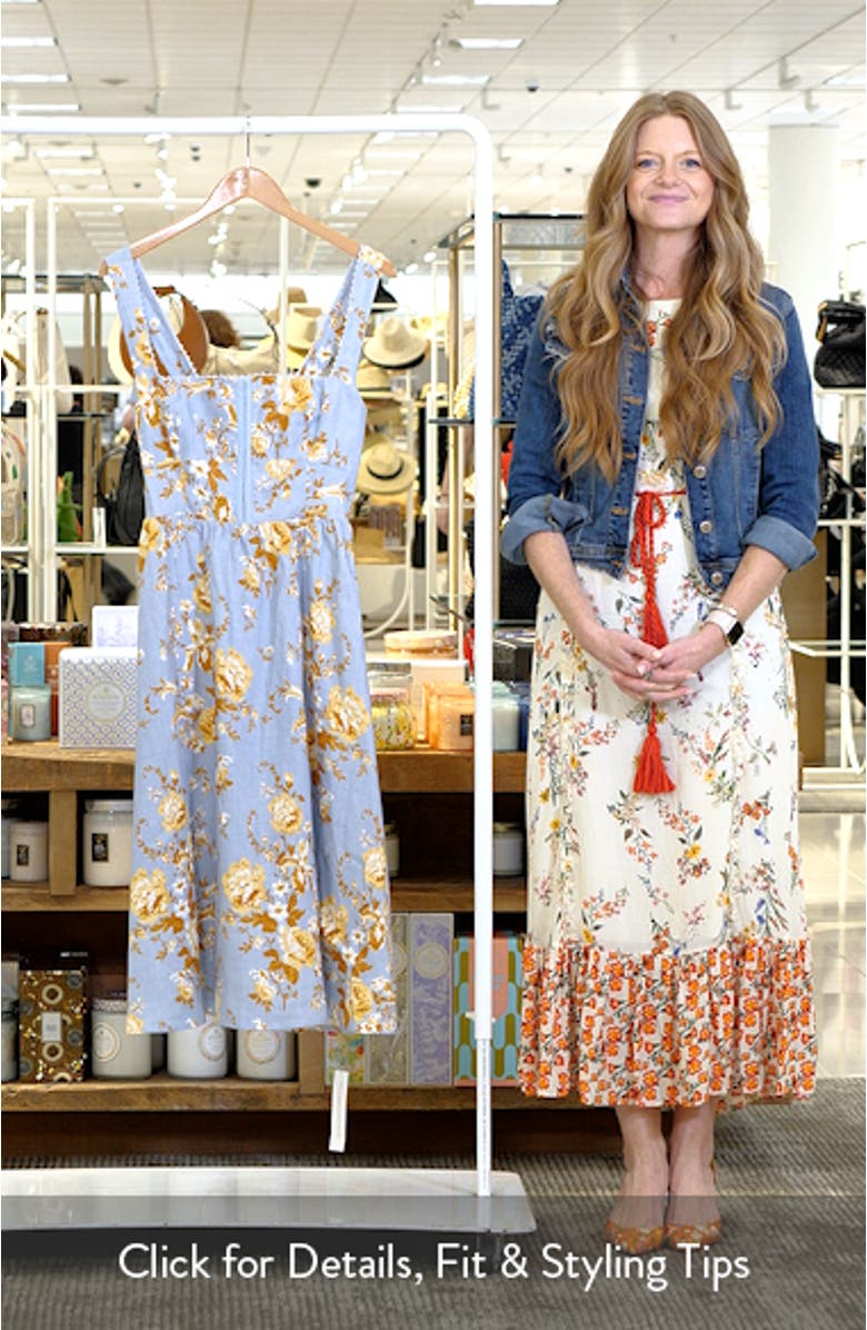 Tagliatelle Floral Linen Midi Sundress