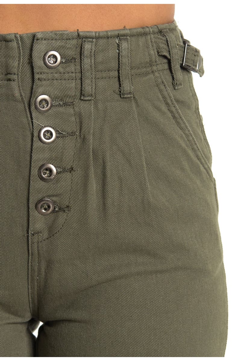 Blu Pepper High Waist Button Crop Pants, Alternate, color, 