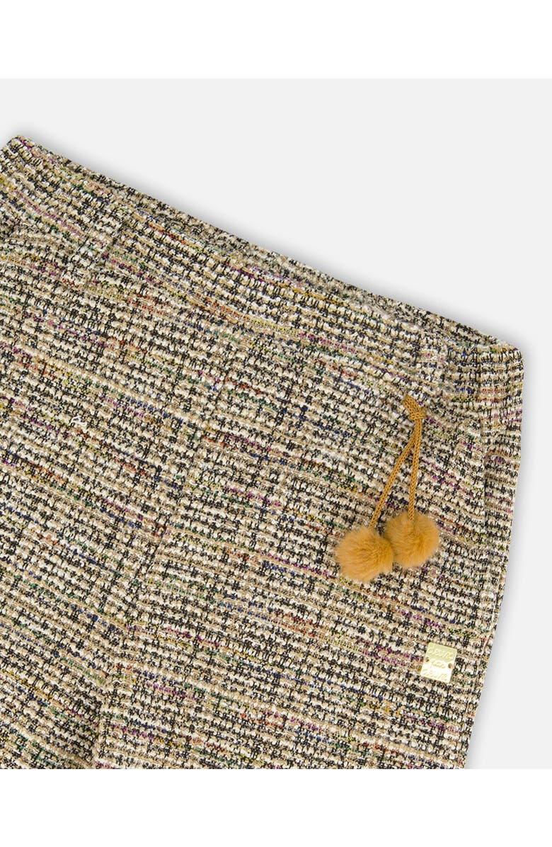 Deux par Deux Tweed Flare Pants, Alternate, color, Beige And Black