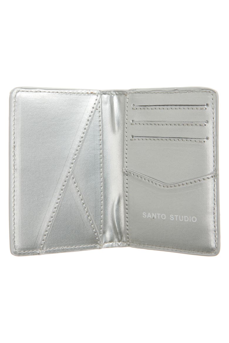 Elly de la Cruz Silver Bifold Wallet, Alternate, color, SILVER