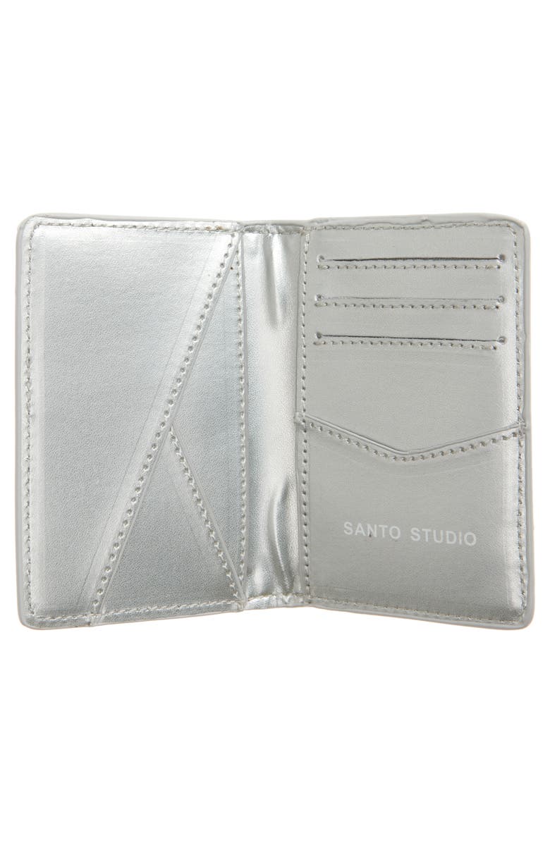 SANTO STUDIO Elly de la Cruz Silver Bifold Wallet, Alternate, color, Silver
